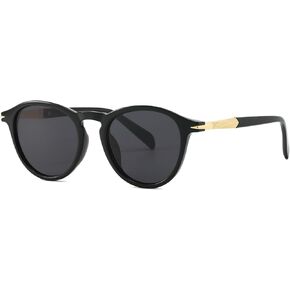 Vintage Round Sunglasses for Men Women Trendy Retro Thick Frame Sun Glasses