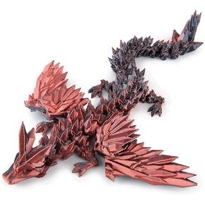 تنين مطبوع ثلاثي الأبعاد بأجنحة، تنين مجنح ثلاثي الأبعاد مقاس 9 بوصات لديكور المنزل والمكتب وألعاب المكتب التنفيذي، أرجواني in Kuwait