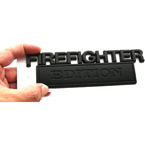 1pc Big Size Firefighter Edition Emblem, Firefighter Edition Decal Car Badge for Pickup Truck Car Truck Motorcycle F150 F250 F350 (Red)