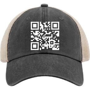 FUC k You Q R Code Hats Mens Running hat AllBlack Funny Hats Gifts for Men Sun Hat