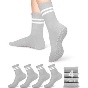 YSense Pilates Grip Socks for Women with Non Slip, Yoga Barre Socks Grippy Socks for Pilates, Dance, Ballet, Barre, Hospital