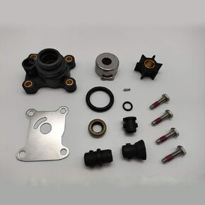 MARKGOO 394711 Water Pump Impeller Repair Kit with Housing for Johnson Evinrude for 8 9.9 10 15 HP Outboard Boat Motor Engine Parts Replacement 0394711 391698 386697 Sierra Marine 18-3327