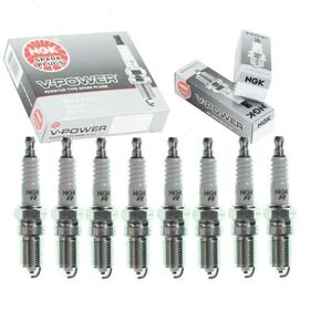 8 pc NGK V-Power Spark Plugs compatible with Chevrolet Silverado 2500 HD 6.0L V8 2001-2017