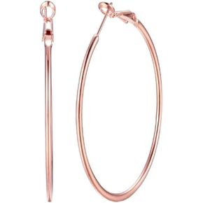 Dainty 70mm Gold Plated Big Large Hoop Earrings for Women Sensitive Ears Fashion Round Circle Huggie Hypoallergenic Hoops 3 Inch Fashion Minimalist Hooped for Bff Birthday Her