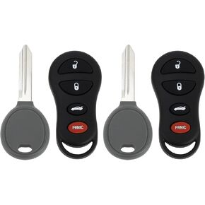 X AUTOHAUX 2 Set 315MHz GQ43VT9T Keyless Entry Remote Ignition Transponder Key Fob for Dodge Neon 2000-2005 for Chrysler Intrepid 1998-2000 64 Chip 4 Buttons 2pcs