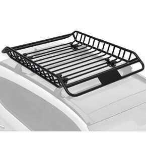 Roof Rack Basket 300 LBS 63" x 43" x 6.3" Capacity Anti-Rust Rooftop Cargo Carrier, Roof Rack Basket for SUV, Car and Truck, Rooftop Cargo Basket Weight 11.68 Pounds