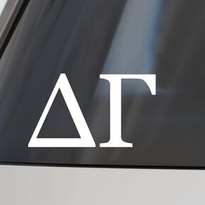 Sorority Shop Delta Gamma Car Decal Sticker- Greek Letters Design, Officially Licensed Delta Gamma Sorority Window Sticker