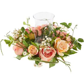 Nearly Natural Rose Candelabrum Silk Flower Arrangement