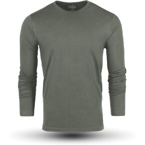 Fresh Clean Threads Mens Long Sleeve T-Shirt - Pre Shrunk Soft Fitted Premium Classic Tee - Men's T Shirts Cotton Poly