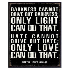Positive Quotes Wall Decor - Inspirational Wall Art - MLK Quotes - Black Art - Martin Luther King - Motivational Poster - Home Office Living Room Man Cave - Sayings for Wall Decor - Uplifting Gifts