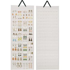 Lolalet Hanging Earring Holder Organizer with 20 Hooks for Women, Earring Organizer Wall Earrings Hanger Pierced Earring Storage, Felt Stud Earring Display, 608 Holes for Earrings -Espresso, 1 Pack