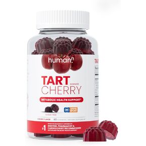 humanN Tart Cherry Gummies - Uric Acid, Immunity, Inflammation & Metabolic Health Support – NSF Certified Sport, Powerful Antioxidant & Non-GMO - from Maker of SuperBeets - 60 Sugar-Free Vegan Gummy