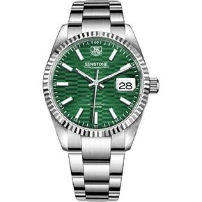 Watches for Men, Luxury Classic Business Dress Quartz Watch Stainless Steel Strap Analog Waterproof with Luminous Large Dial Calendar
