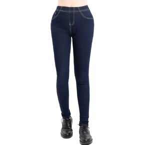 ZENTHACE Women's Stretch Pull On Denim Leggings Skinny Jeans Washed Denim Jeggings