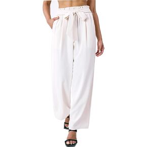 Palazzo Pants for Women Casual, Women's Wide Leg Pants with High Waist Adjustable Knot, Comfy Workwear in Saudi Arabia