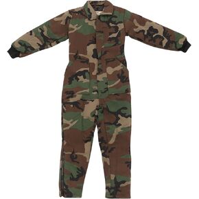 Rothco Kids Insulated Coveralls, Woodland Camo - XS