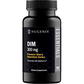 Nugenix Essentials DIM Supplement 305 mg Diindolylmethane & BioPerine for Hormone Balance, 90 Capsules