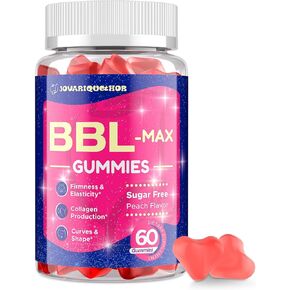 Booty Gummies for Butt Growth and HIPS - BBL Gummies for Bigger Butt - Bum Gummies with Multivitamins and Herbal Extracts for Natural Curves - Peach Flavor - 120 Gummies