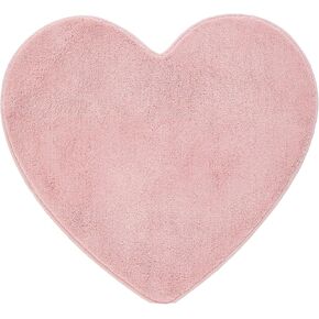 Retro Heart Rug 35 inches, Handmade Tufted Fluffy Heart Shaped Area Rugs, Handcrafted Gifts, Perfect for Bedroom, Living Room, Kitchen, Non-Slip Bath Mat, Housewarming Gift