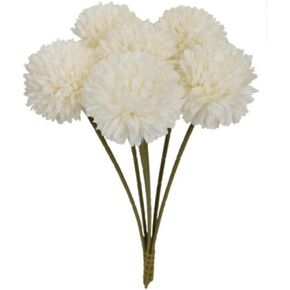 Chrysanthemum Flower Bouquet, Chrysanthemum Bouquet of Flowers,Artificial Silk Flower, Decor for Wedding, Party Decorate, Home Room Ornament, Simulation Plants (White)