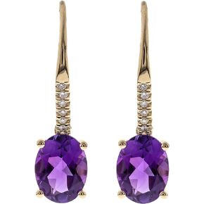 حلق Gin & Grace من الذهب الأصفر عيار 14 قيراط على شكل جمشت للنساء هدايا مجوهرات وهدايا العيد in Kuwait