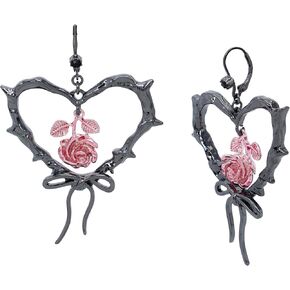 أقراط بيتسي جونسون النسائية على شكل قلب وورد in Kuwait