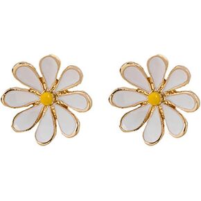 coadipress Summer Daisy Flower Earrings for Women Cute Fashion Summer Vintage Little Sun Flower Dangle Drop Earrings Minimalism Sunflowers Earrings Birthday Statement Jewelry Gifts ﻿