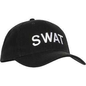 Rothco SWAT Law Enforcement Adjustable Insignia Cap, Black
