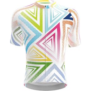 Wulibike Men's Cycling Jerseys Short Sleeve Bike Biking Shirts Full Zip with Pockets Road Bicycle Clothing