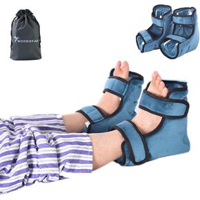 WEEOATAR 2 Pcs Heel Protectors Cushion,Pain Relief Foot Pillow with Magic Sticks Relieves Pressure from Sores and Ulcers,Cushion Ankle Pillow Fits for Bed and Wheelchairs(Blue1)