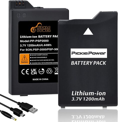 Pickle Power PSP 2000/3000 Battery with PSP Charger Cable for PSP 3000 / PSP Slim 2000 PSP-S110,PSP-2001, PSP-3000, PSP-3001, PSP-3002, PSP-3004, PSP Slim Console in Saudi Arabia