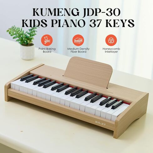 Kids Piano Keyboard, 37 Keys Digital Piano for children, Toddler Music Educational Instrument Toy Wood Piano for 3+ Girls and Boys in Saudi Arabia