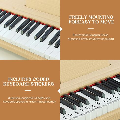 Kids Piano Keyboard, 37 Keys Digital Piano for children, Toddler Music Educational Instrument Toy Wood Piano for 3+ Girls and Boys in Saudi Arabia