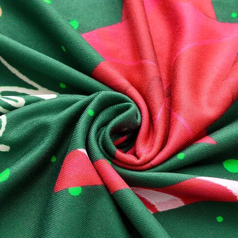 أغطية كراسي عيد الميلاد، مجموعة من 4 أغطية كراسي قابلة للتمدد قابلة للغسل، غطاء مقعد منزلق، حامي أثاث عيد الميلاد لغرفة الطعام، حفل الفندق (أخضر) in Kuwait