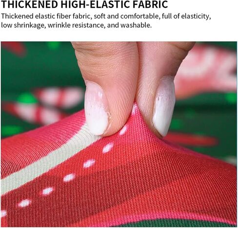 أغطية كراسي عيد الميلاد، مجموعة من 4 أغطية كراسي قابلة للتمدد قابلة للغسل، غطاء مقعد منزلق، حامي أثاث عيد الميلاد لغرفة الطعام، حفل الفندق (أخضر) in Kuwait