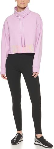 DKNY Women's Cowl Neck Cropped Drawstring Pullover in Saudi Arabia