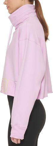 DKNY Women's Cowl Neck Cropped Drawstring Pullover in Saudi Arabia