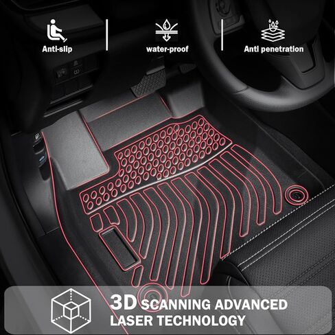 Marretoo for Nissan Rogue 2021-2024 Floor Mats & Cargo Liner with Backrest Mat Full Set All Weather Protection TPE for Nissan Rogue Accessories Quality Waterproof Heavy Duty car mat in Kuwait