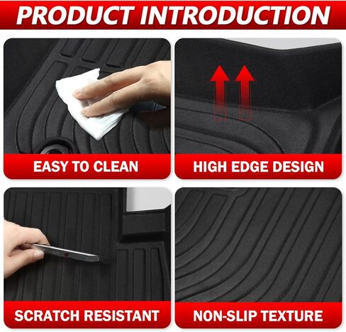 Marretoo for Nissan Rogue 2021-2024 Floor Mats & Cargo Liner with Backrest Mat Full Set All Weather Protection TPE for Nissan Rogue Accessories Quality Waterproof Heavy Duty car mat in Kuwait