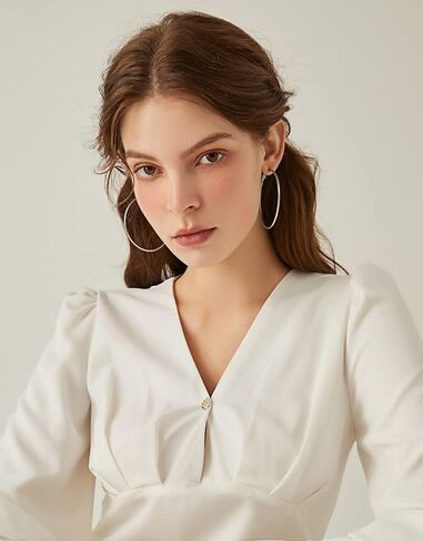 Dainty 70mm Gold Plated Big Large Hoop Earrings for Women Sensitive Ears Fashion Round Circle Huggie Hypoallergenic Hoops 3 Inch Fashion Minimalist Hooped for Bff Birthday Her in Saudi Arabia