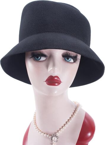 Lawliet Womens 100% Wool Felt Helix Church Fedora Cloche Bucket Hat Base Making T399 in Saudi Arabia