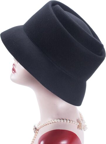 Lawliet Womens 100% Wool Felt Helix Church Fedora Cloche Bucket Hat Base Making T399 in Saudi Arabia