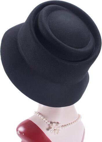 Lawliet Womens 100% Wool Felt Helix Church Fedora Cloche Bucket Hat Base Making T399 in Saudi Arabia