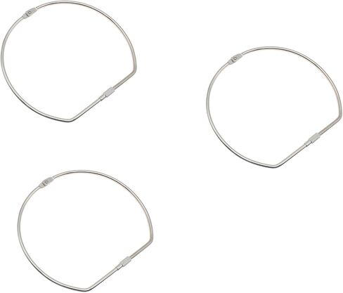 4 Pcs Binding Book Rings 4 Inch D-Shaped Key Storage Ring Silver Tape Storage Rings for DIY Decoration and Paper Organization in Saudi Arabia