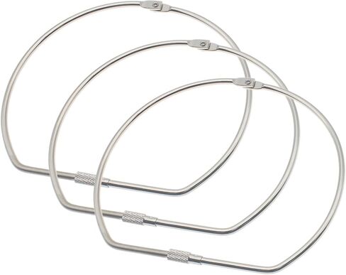 4 Pcs Binding Book Rings 4 Inch D-Shaped Key Storage Ring Silver Tape Storage Rings for DIY Decoration and Paper Organization in Saudi Arabia