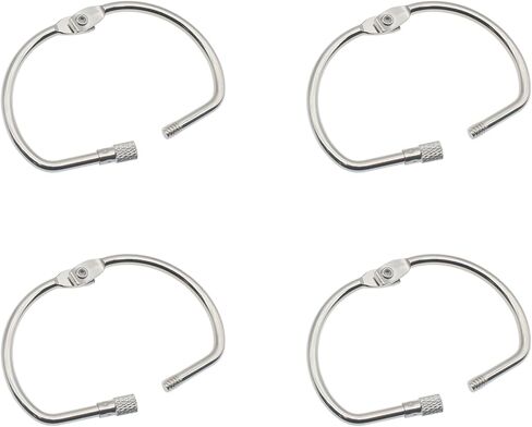 4 Pcs Binding Book Rings 4 Inch D-Shaped Key Storage Ring Silver Tape Storage Rings for DIY Decoration and Paper Organization in Saudi Arabia