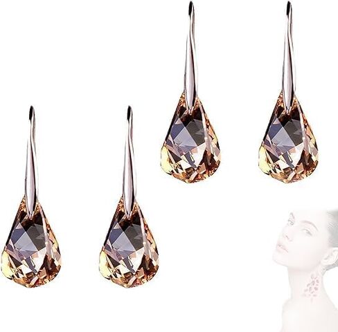 Quartz Stone Lymphvity Magnetotherapy Earrings For Women, Lymphatic Earring Lymphvity Germanium Drainage Acupuncture Crystal Dangle Earrings Fashion Jewelry Gift in Saudi Arabia