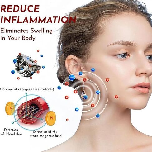 Quartz Stone Lymphvity Magnetotherapy Earrings For Women, Lymphatic Earring Lymphvity Germanium Drainage Acupuncture Crystal Dangle Earrings Fashion Jewelry Gift in Saudi Arabia