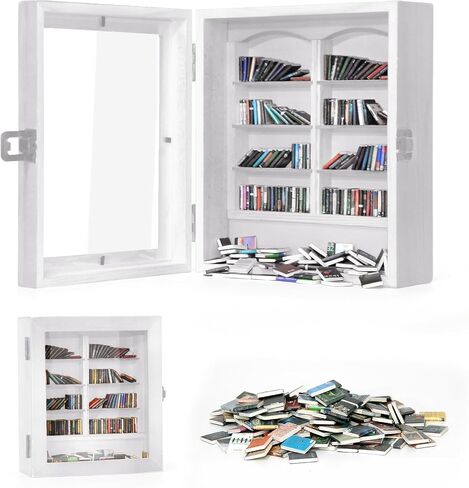 Anxiety Mini Bookshelf Ornament, Miniature Display Bookshelf with 200Pcs Mini Books, Mini Library Bookshelf Decor for Book Lovers Home Room Office, Shake Bookshelf Shake Away Your Anxiety in Saudi Arabia