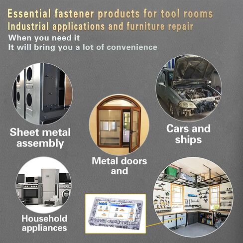 Rivet Nut Assortment Kit, 270 pcs Recessed Rivet Nuts, Rivet Nut Sorting Tool, (M8 M6 M5 M4 M3) for Automotive, Home Decor and Industrial Products in Saudi Arabia